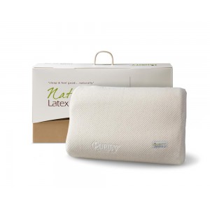 Natural Latex Linen Pillow Cream
